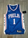 Maillot de Basket #1 Harden 76ers Bleu Imprimé